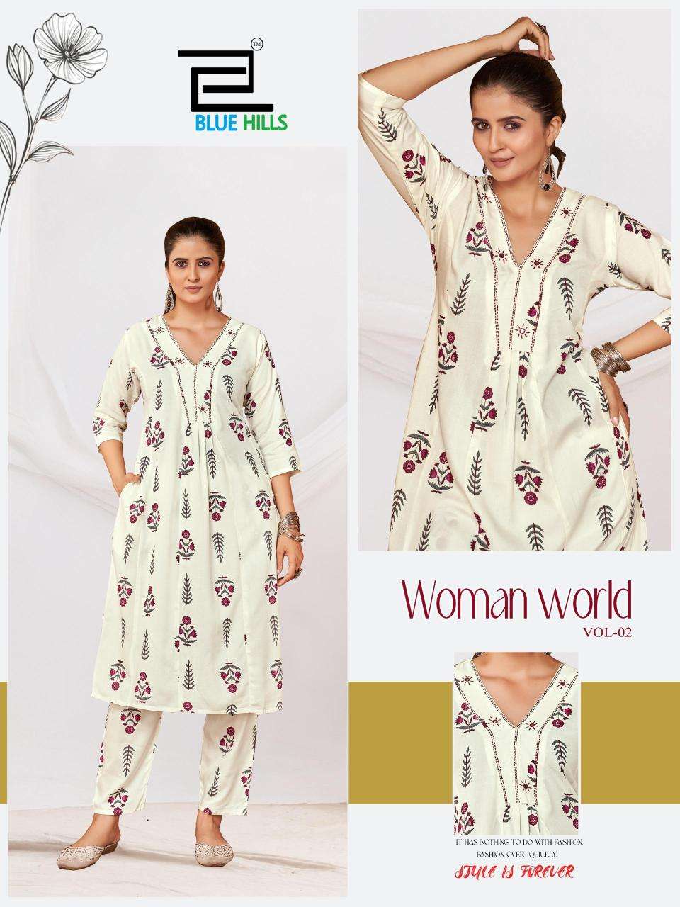 Blue hills woman world vol.2 coord set Kurti exporter in Baglor