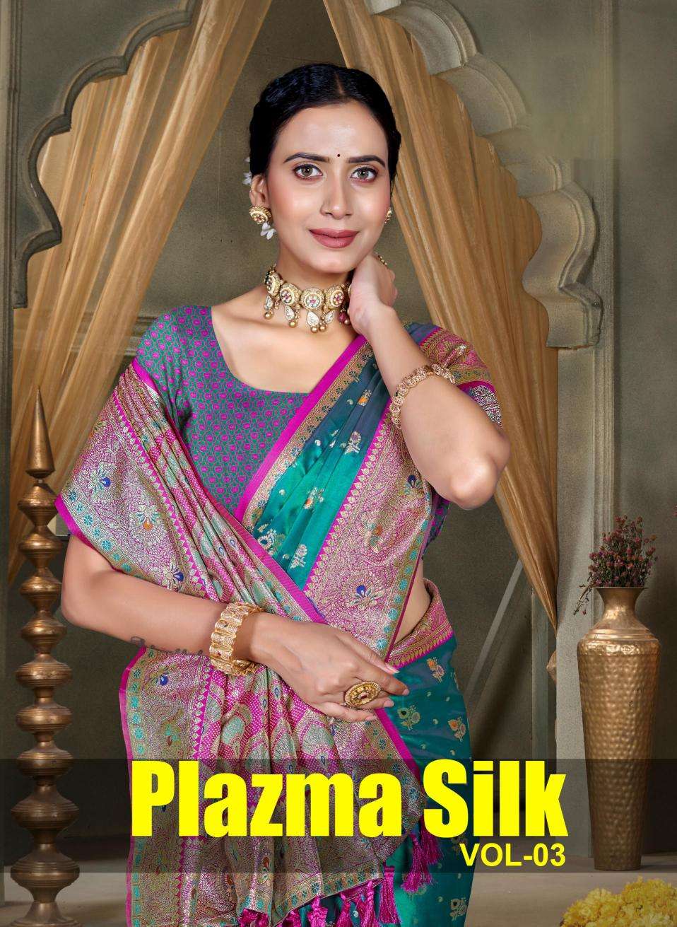Bunawat - Plazma Silk Vol-03 Bulk saree suppliers in Mumbai