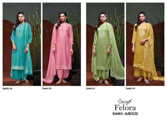Ganga felora 4451 Surat dress material market
