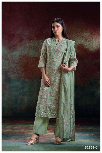 Ganga hlaing 2869 Wholesale dress materials market in india