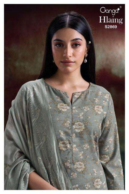 Ganga hlaing 2869 Wholesale dress materials market in india