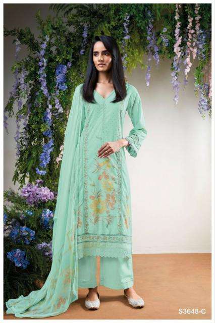 Ganga nyomi 3648 Dress materials wholesale market in ahmedabad