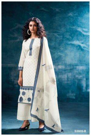 Ganga oviya 3609 Wholesale dress materials suppliers