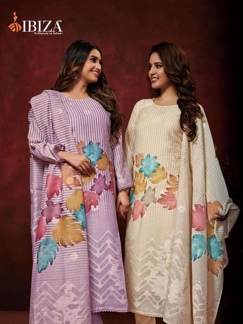 Ibiza florenza Wholesale unstitched dress materials 