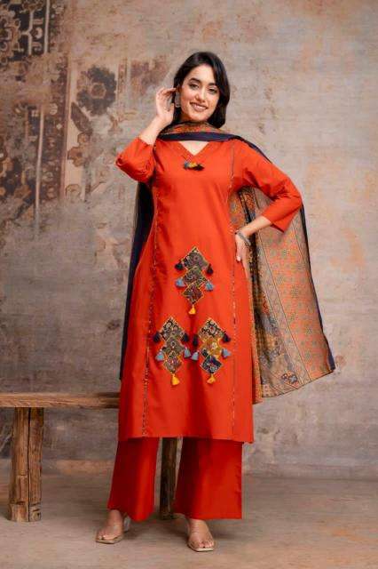 Jaipuri 3pcs Ahmedabad kurti suppliers