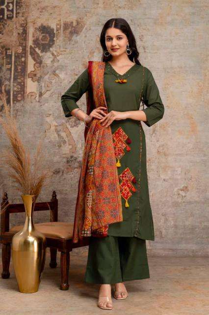 Jaipuri 3pcs Kurti wholesalers in Ahmedabad