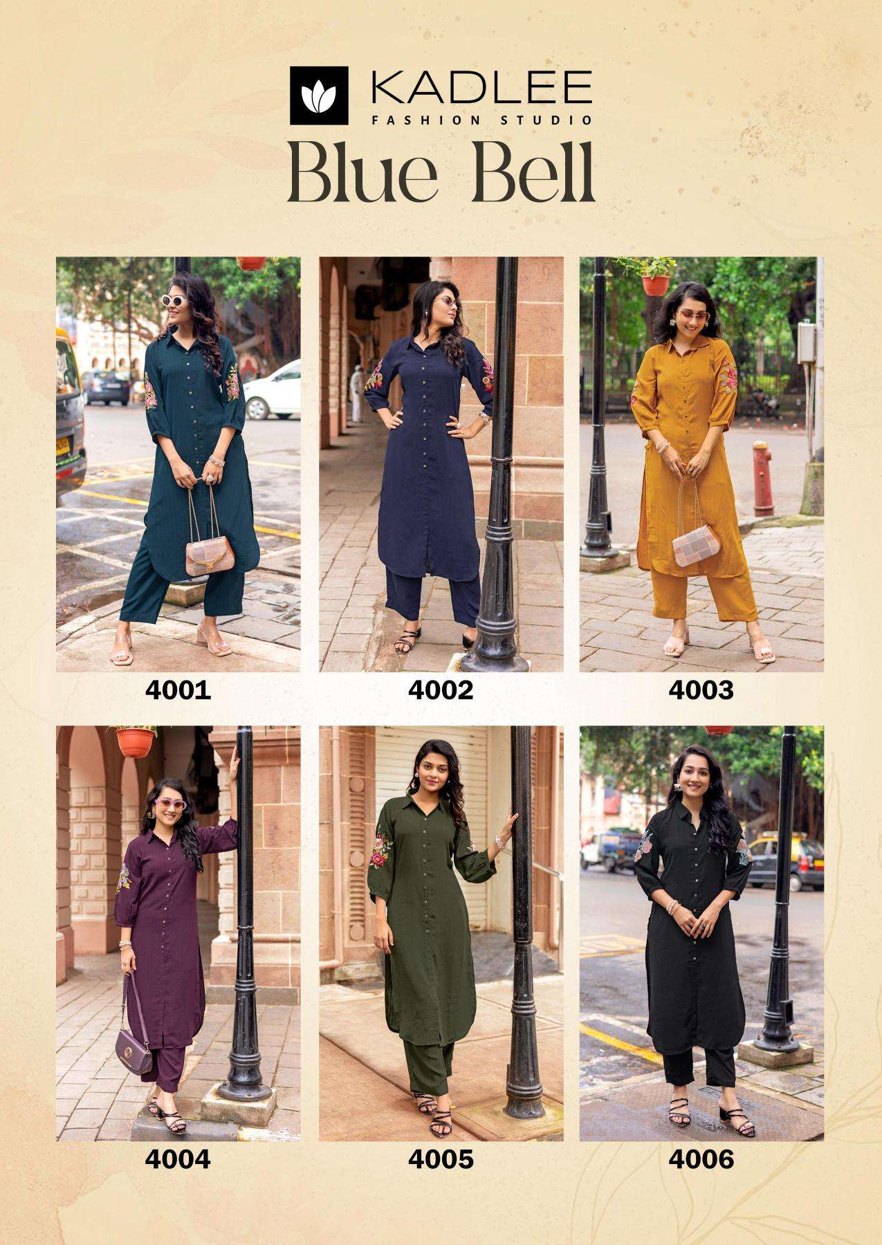 Kadlee blue bell coord set Kurti wholesale website