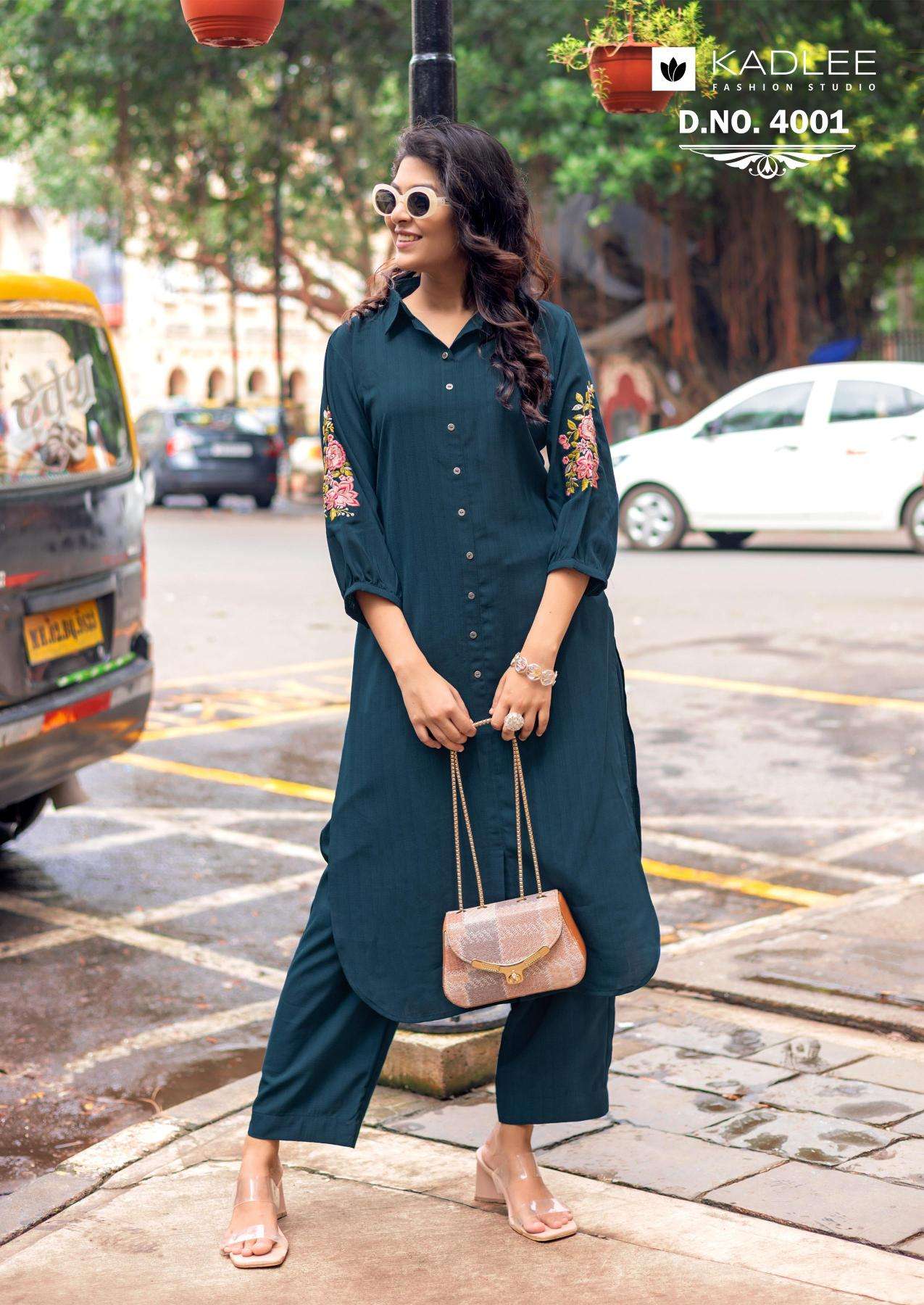 Kadlee blue bell coord set Kurti wholesale website