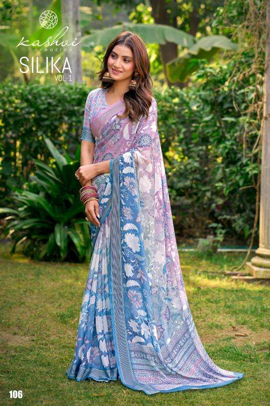 Kashvi silika vol 1 Saree manufacturers in Hyderabad