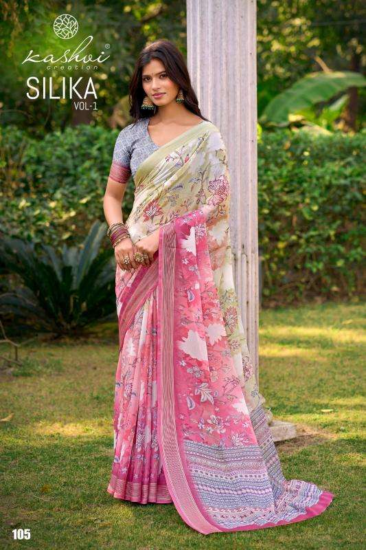 Kashvi silika vol 1 Saree manufacturers in Hyderabad