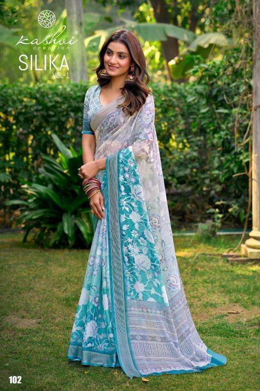 Kashvi silika vol 1 Saree manufacturers in Hyderabad