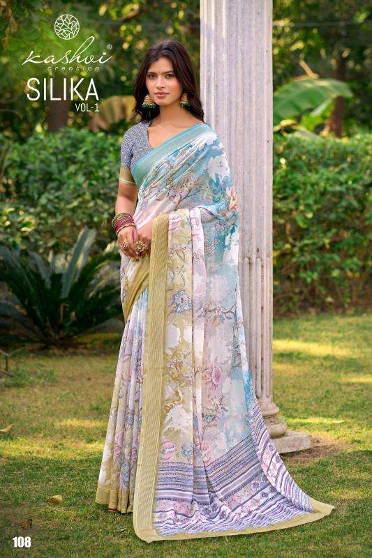 Kashvi silika vol 1 Saree manufacturers in Hyderabad