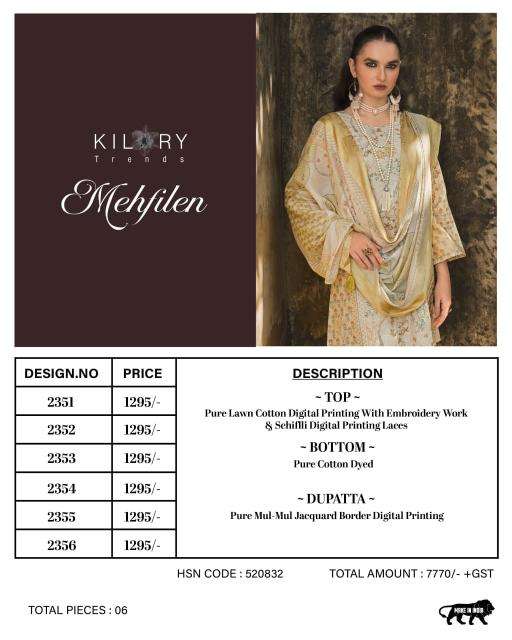 Kilory mehfilen baalar Wholesale dress materials in Kolkata