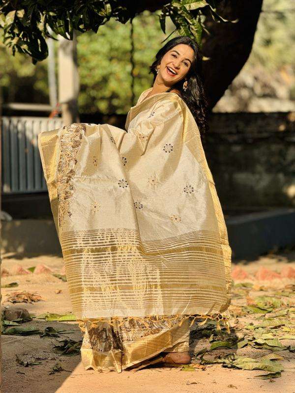 Malhar tusser silk Designer sarees wholesale