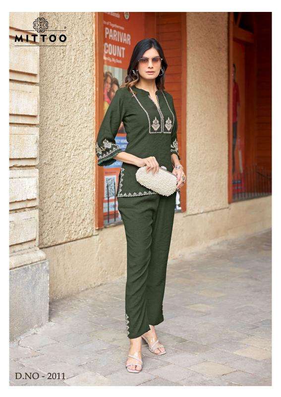 Mittoo korra vol 2 coord set Kurti exporter in Kolkata