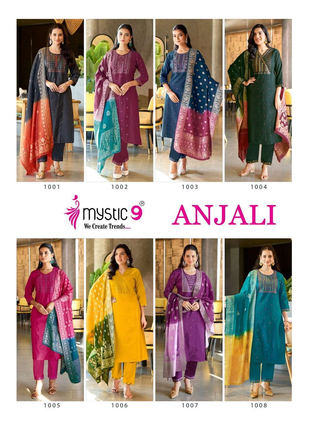 Mystic9 anjali vol 1 Kurti wholesale market in Kolkata