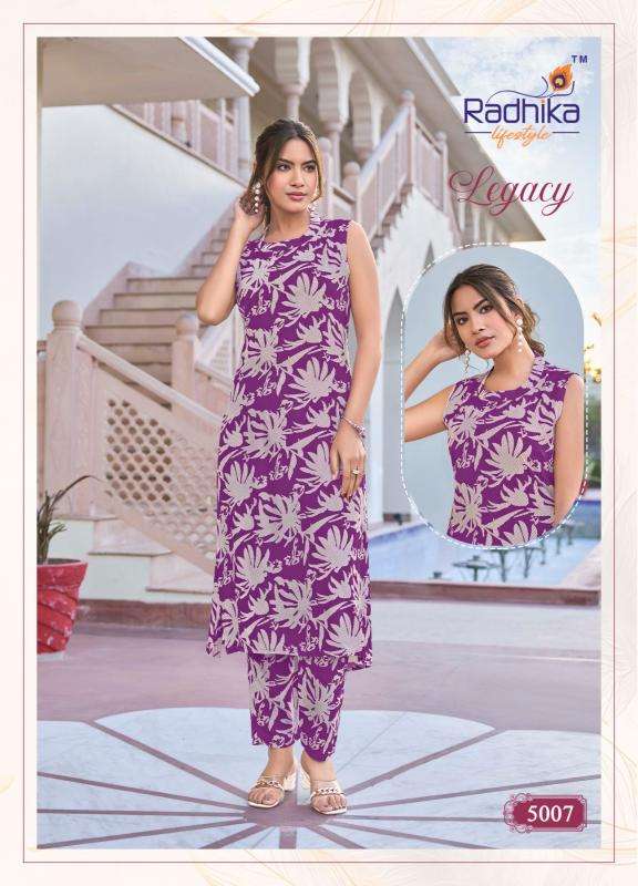 Radhika lifestyle legacy vol 5 coord set Kurti manufacturers in Gujarat