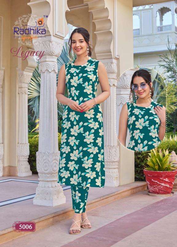 Radhika lifestyle legacy vol 5 coord set Kurti manufacturers in Gujarat