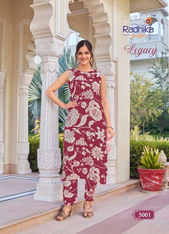 Radhika lifestyle legacy vol 5 coord set Kurti manufacturers in Gujarat
