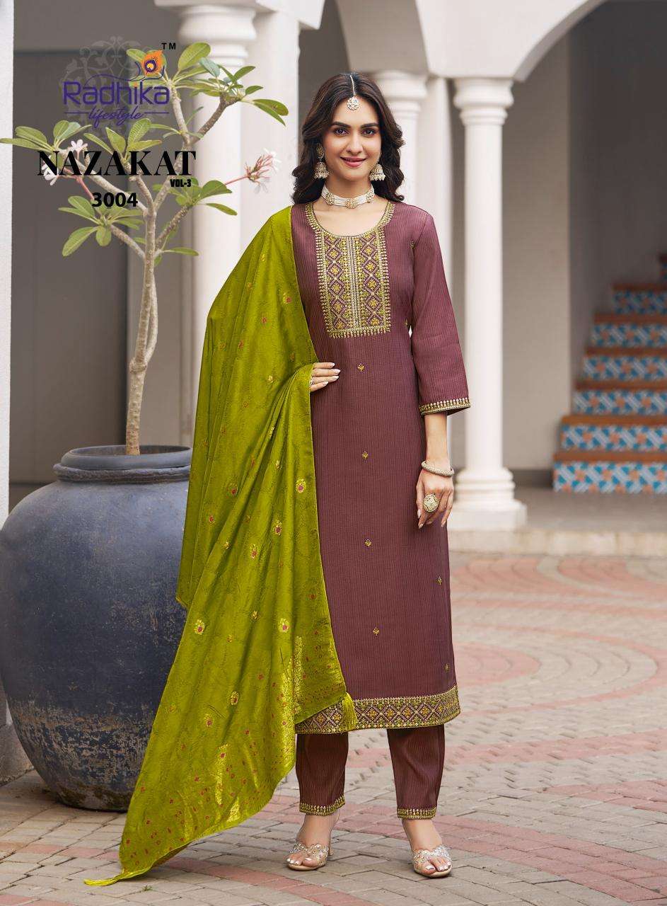 Radhika nazakat vol 3 Wholesale kurtis online