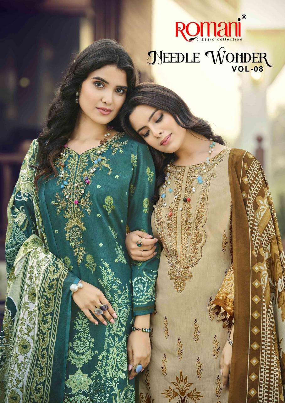 Romani needle wonder vol 8 surat wholesale dress material market
