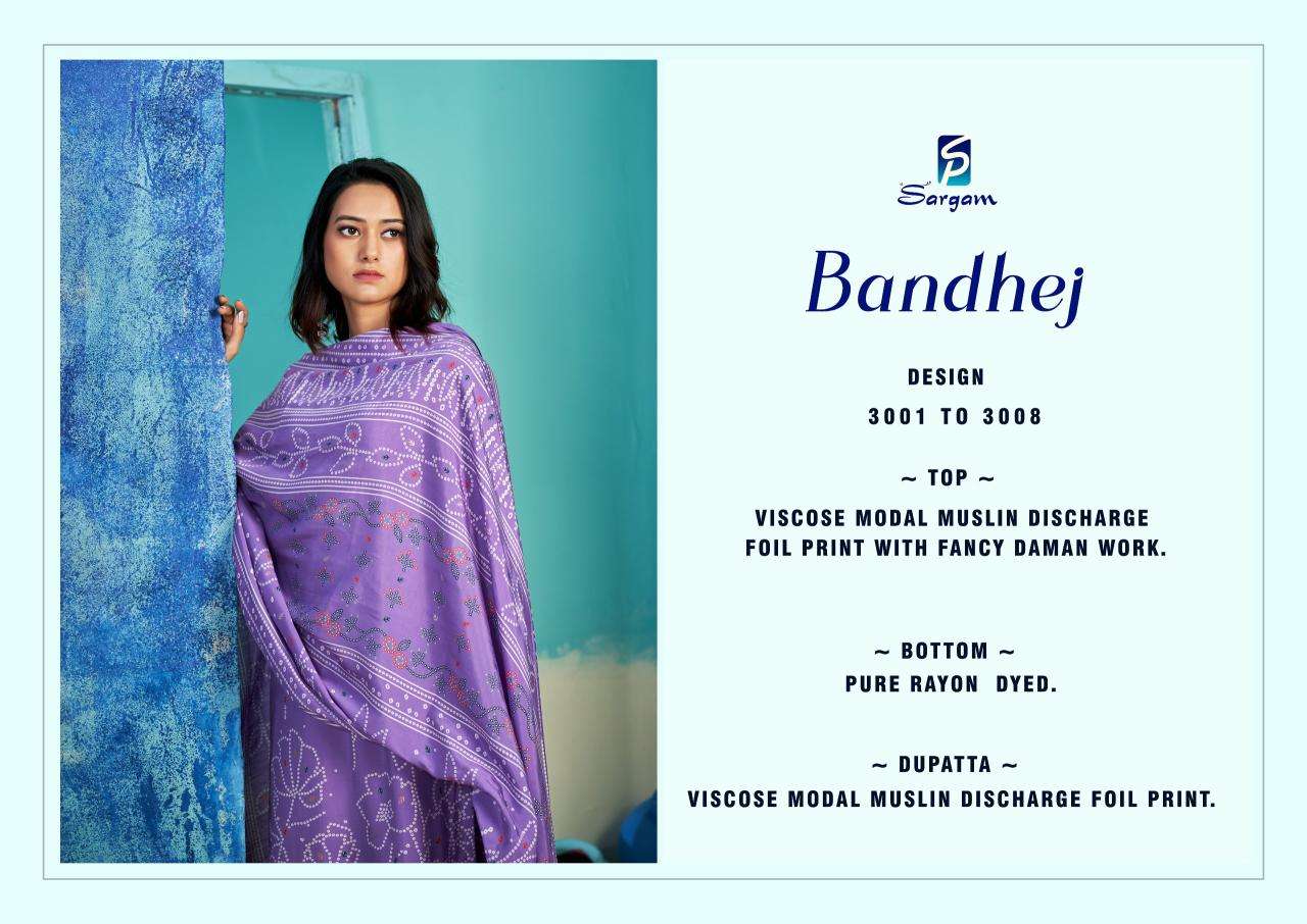 Sargam bandhej Wholesale dress materials for boutiques