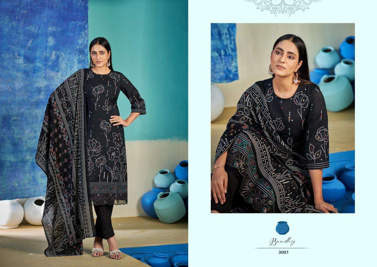 Sargam bandhej Wholesale dress materials for boutiques