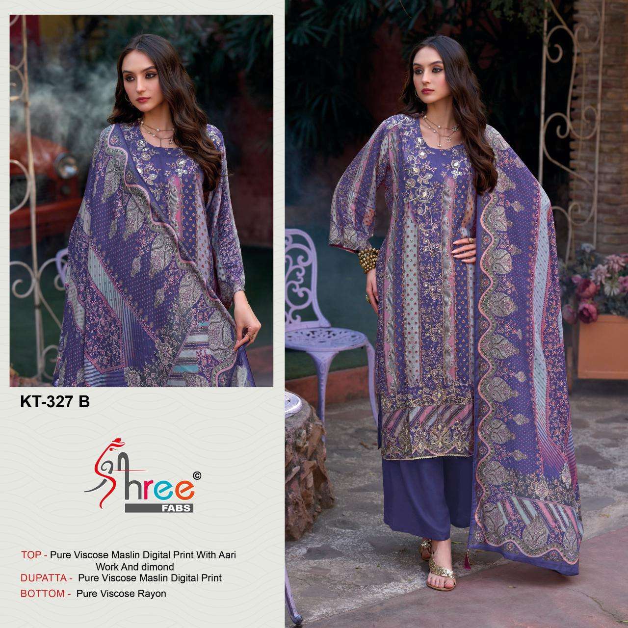 Shree fabs KT - 327 Surat dress material manufacturers