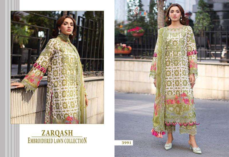 Shree fabs zarqash embrodered lawn Salwar Kameez manufacturers in India