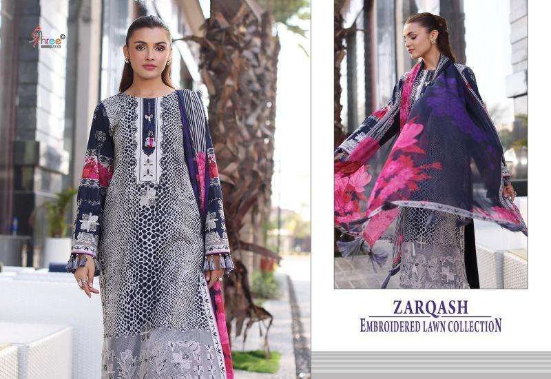 Shree fabs zarqash embrodered lawn Salwar Kameez manufacturers in India