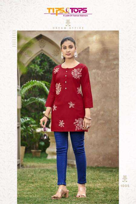 Tips & tops rose Kurti wholesale online Mumbai