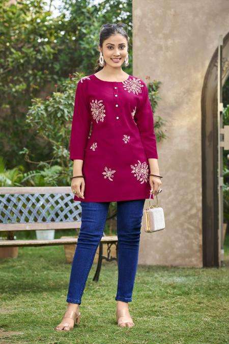 Tips & tops rose Kurti wholesale online Mumbai