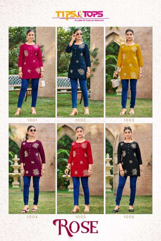 Tips & tops rose Kurti wholesale online Mumbai