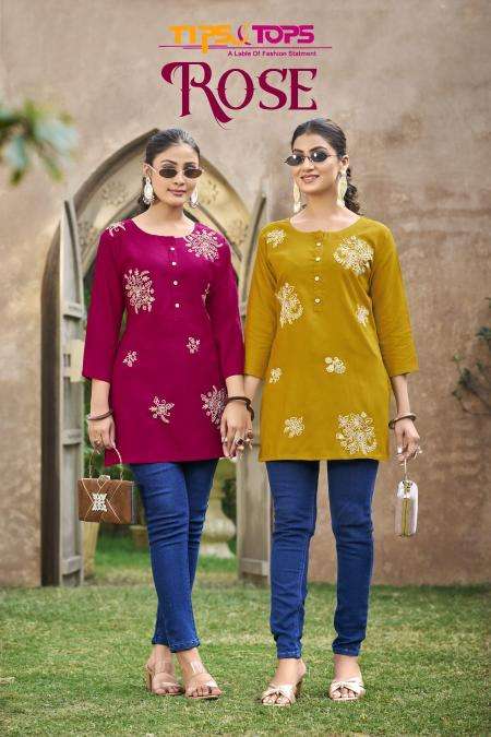 Tips & tops rose Kurti wholesale online Mumbai
