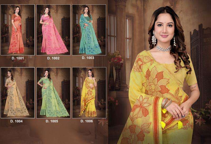 Tulsi WEC-1002 cotton  Affordable Saree Wholesale Market in Kolkata