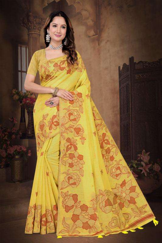 Tulsi WEC-1002 cotton  Affordable Saree Wholesale Market in Kolkata