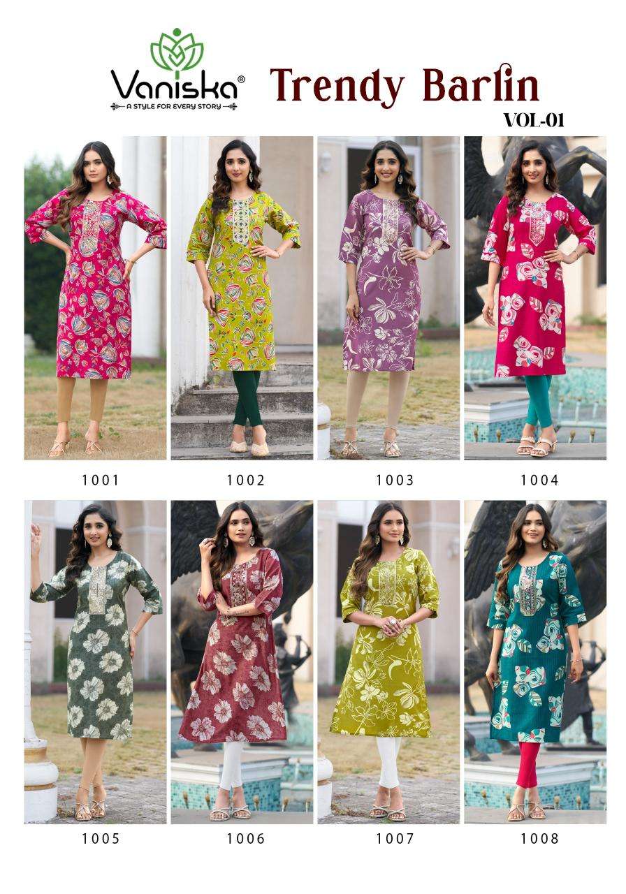 Vaniska trendy barlin vol 1 Kurti wholesale in Mumbai