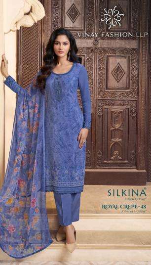 Vinay silkina - royal crepe 48 dress material market for boutiques