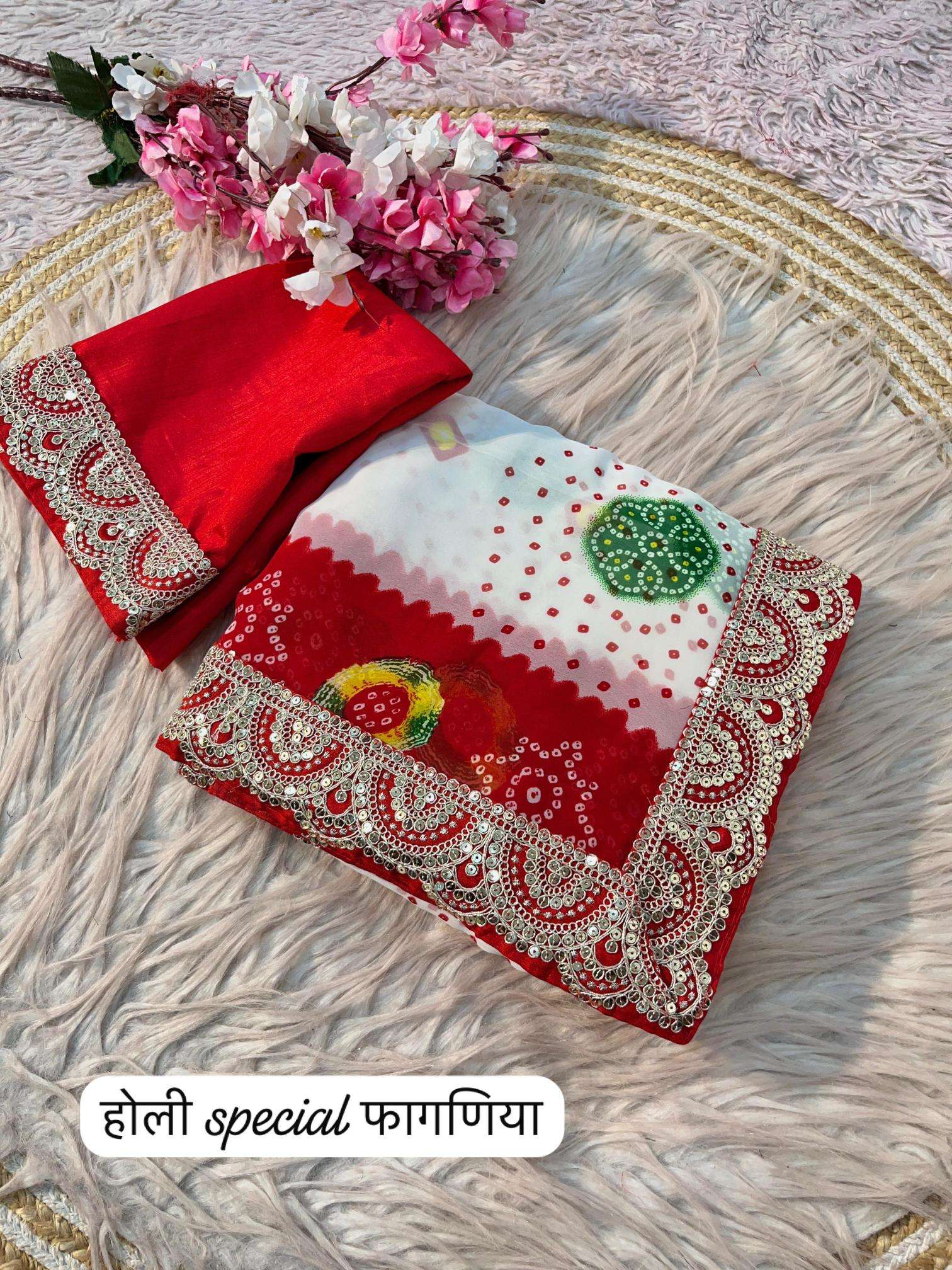 Vinayak holi special faganiya hyderabad saree stores online