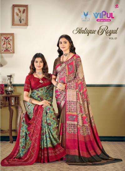 Vipul antique royal vol-27 saree suppliers in ahmedabad