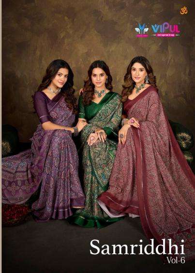 Vipul samriddhi vol 6 Wholesale saree market in Hyderabad