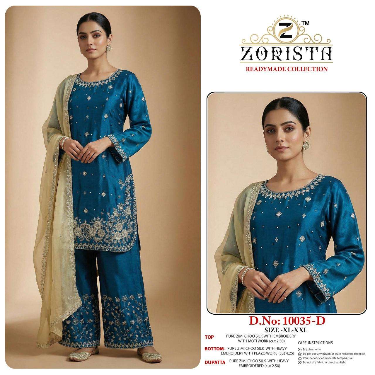 Zorista readymade collection do-no 10035 A to F Wholesale salwar kameez supplier in Surat
