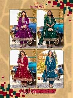 Aanchi plus strawberry Kurti manufacturer in Kolkata