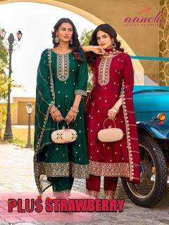 Aanchi plus strawberry Kurti manufacturer in Kolkata