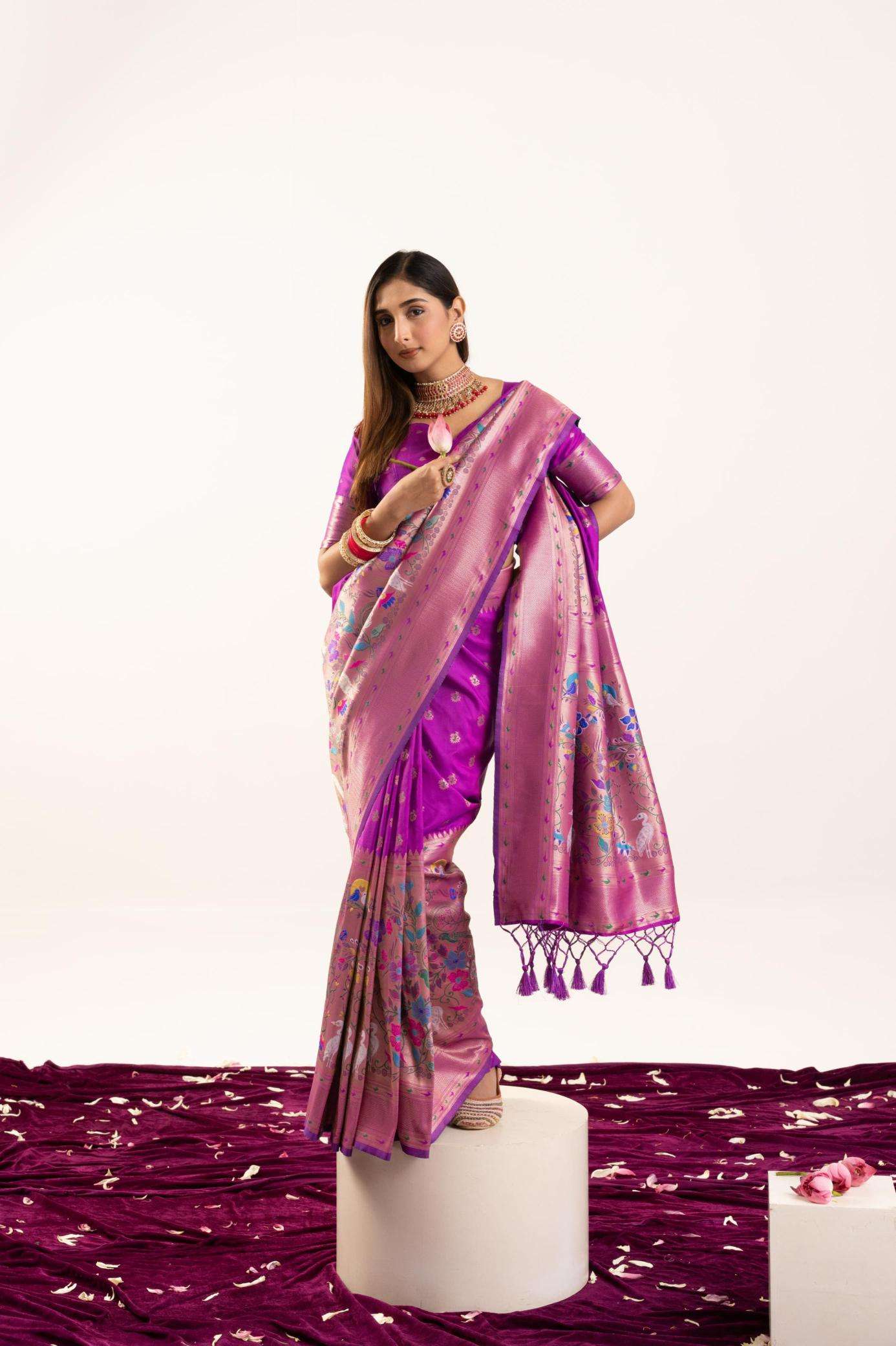 Akshara banarasi silk Hydrabad saree wholesalers