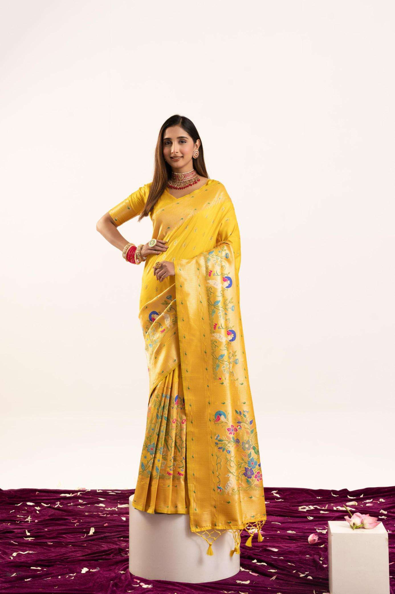 Akshara banarasi silk Hydrabad saree wholesalers