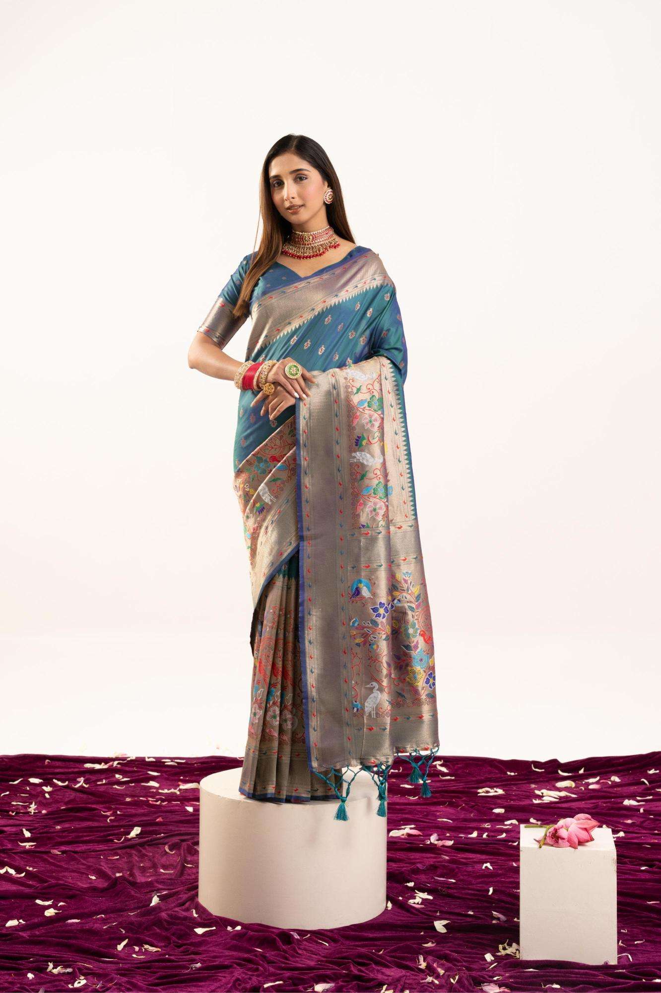 Akshara banarasi silk Hydrabad saree wholesalers