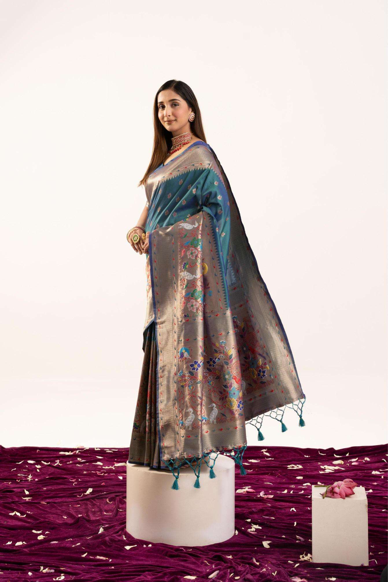 Akshara banarasi silk Hydrabad saree wholesalers