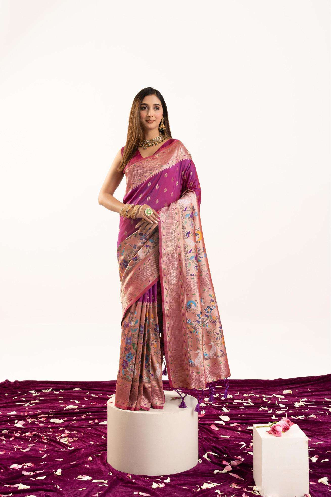 Akshara banarasi silk Hydrabad saree wholesalers