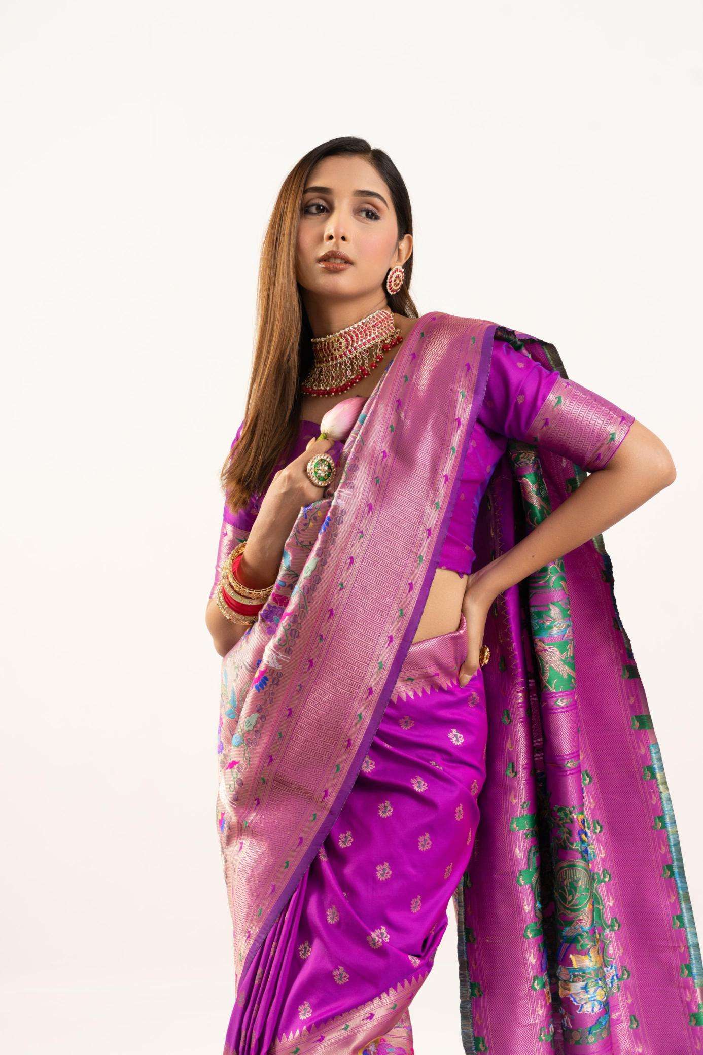 Akshara banarasi silk Hydrabad saree wholesalers